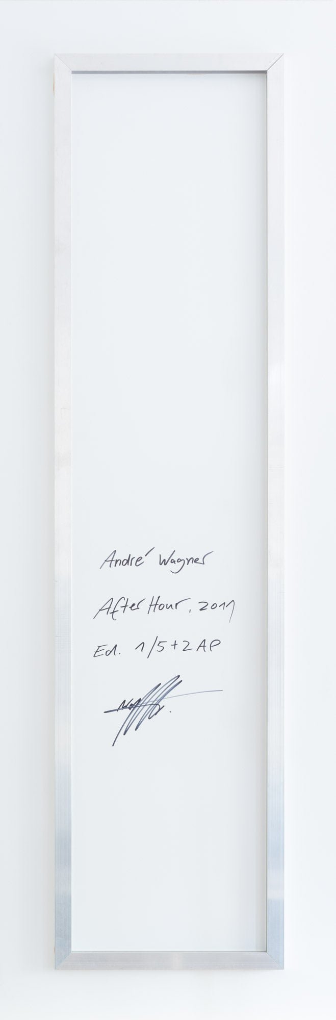 Reverse view of the photographic artwork “After Hour” by André Wagner.