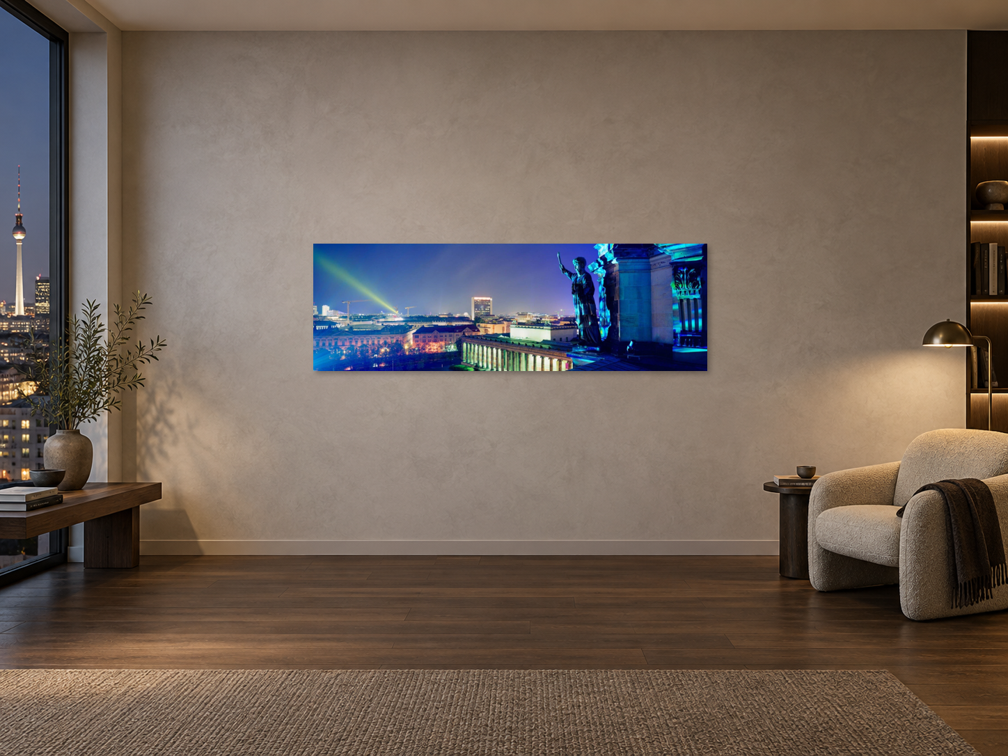 Visualisation d’intérieur avec l’œuvre photographique « Berliner dom 5, Deutschland » d’André Wagner ; il ne s’agit pas d’une installation photographiée.