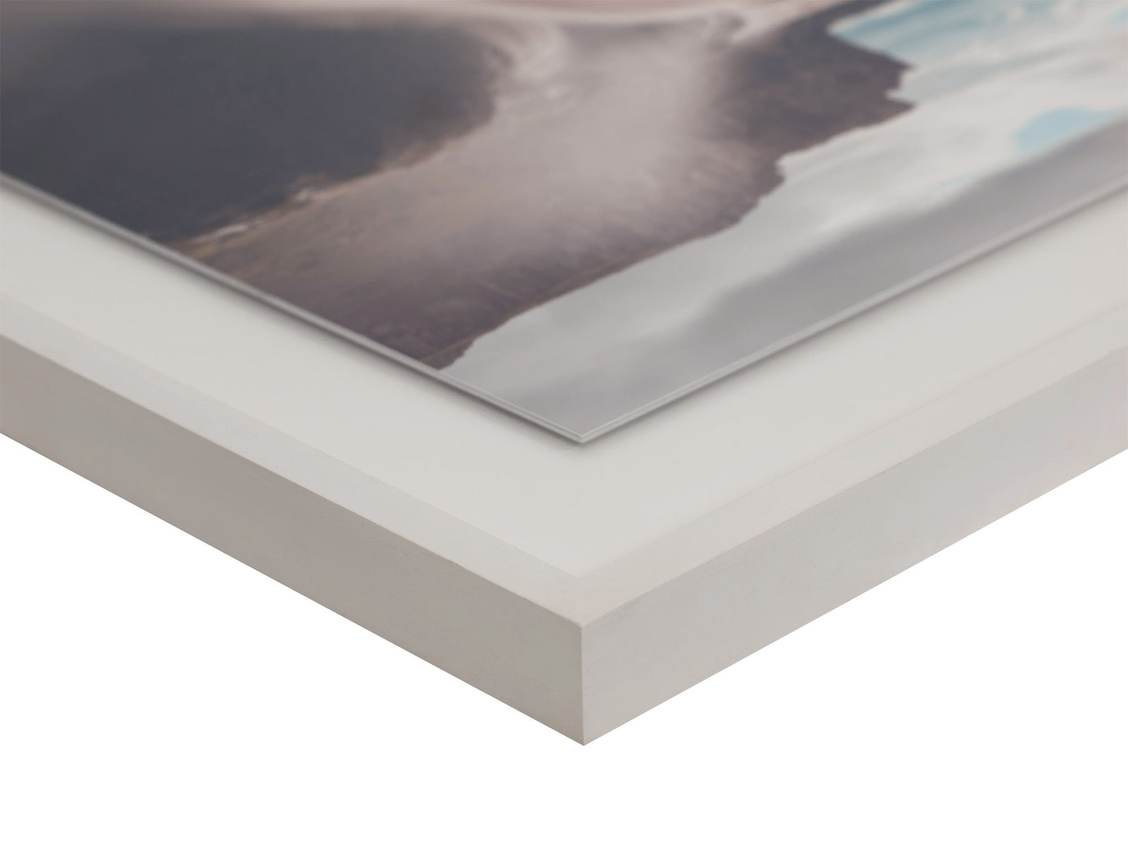 Frame and edge detail of the photographic artwork “Dettifoss, Island” by André Wagner.