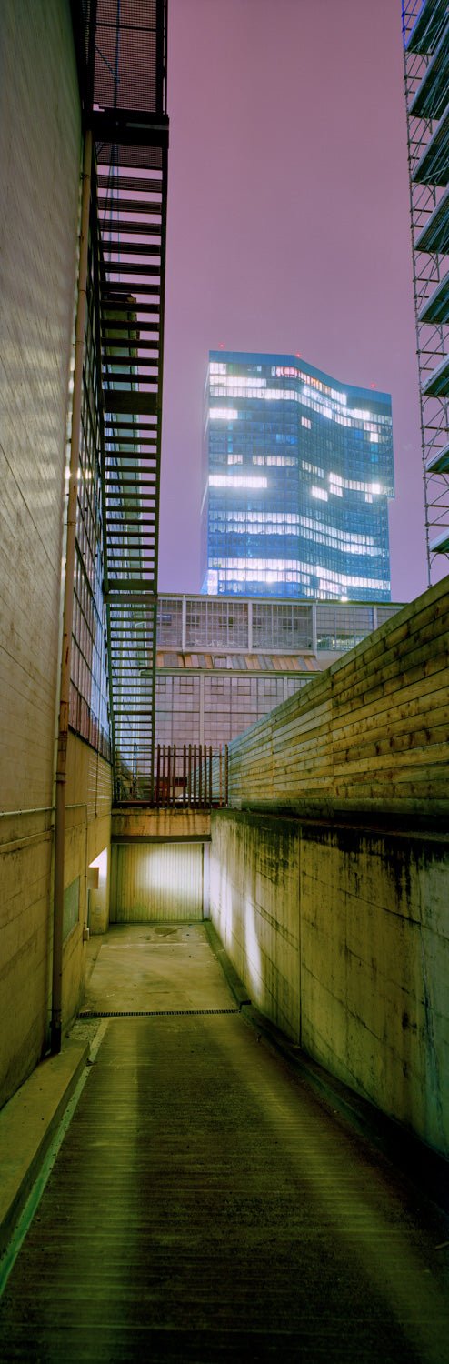 Fine art photography by Andr&eacute; Wagner: A very narrow passage opens between tall walls &mdash; Gateway, Schweiz.