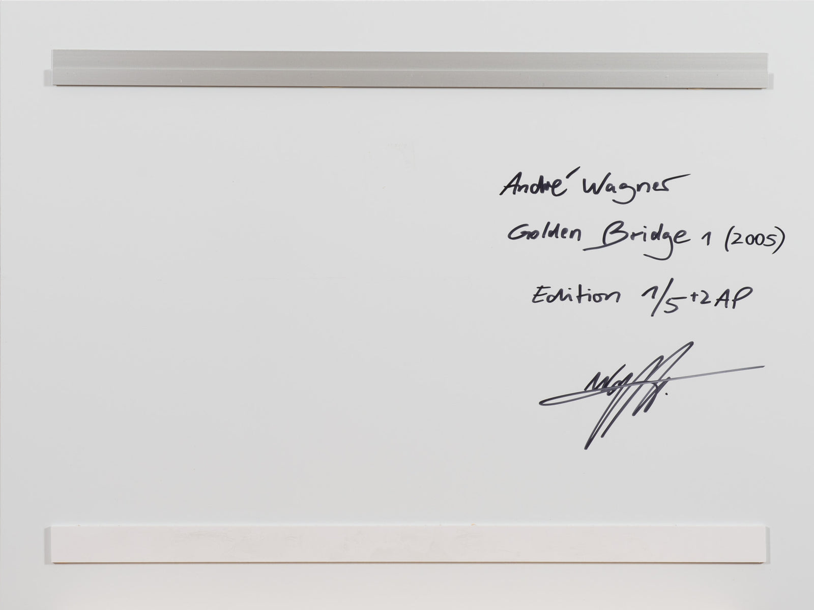 Reverse view of the photographic artwork “Golden bridge 1, Deutschland” by André Wagner.