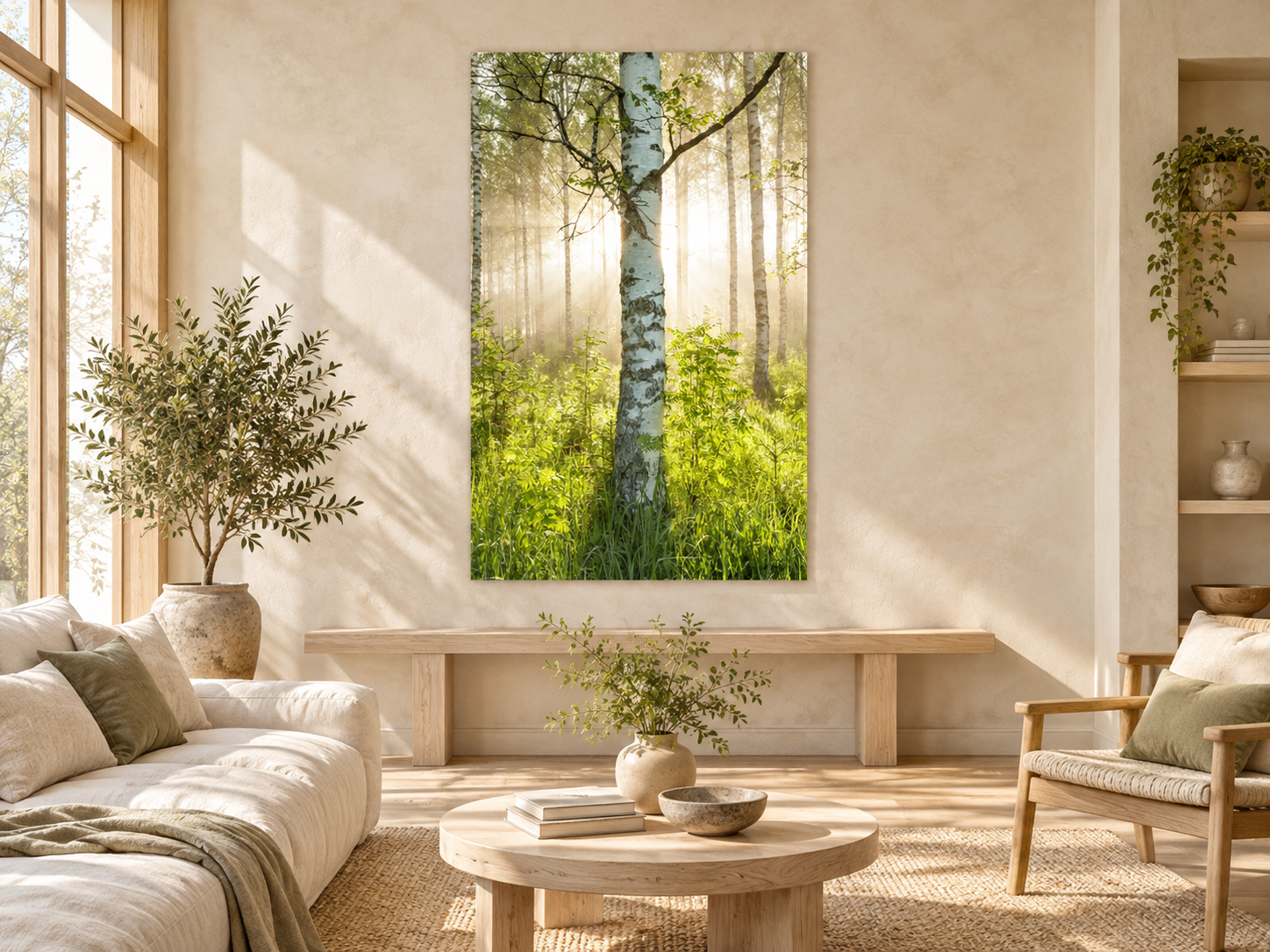 Visualisation d&rsquo;int&eacute;rieur avec l&rsquo;&oelig;uvre photographique &laquo; Sacred light, Finnland &raquo; d&rsquo;Andr&eacute; Wagner ; il ne s&rsquo;agit pas d&rsquo;une installation photographi&eacute;e.