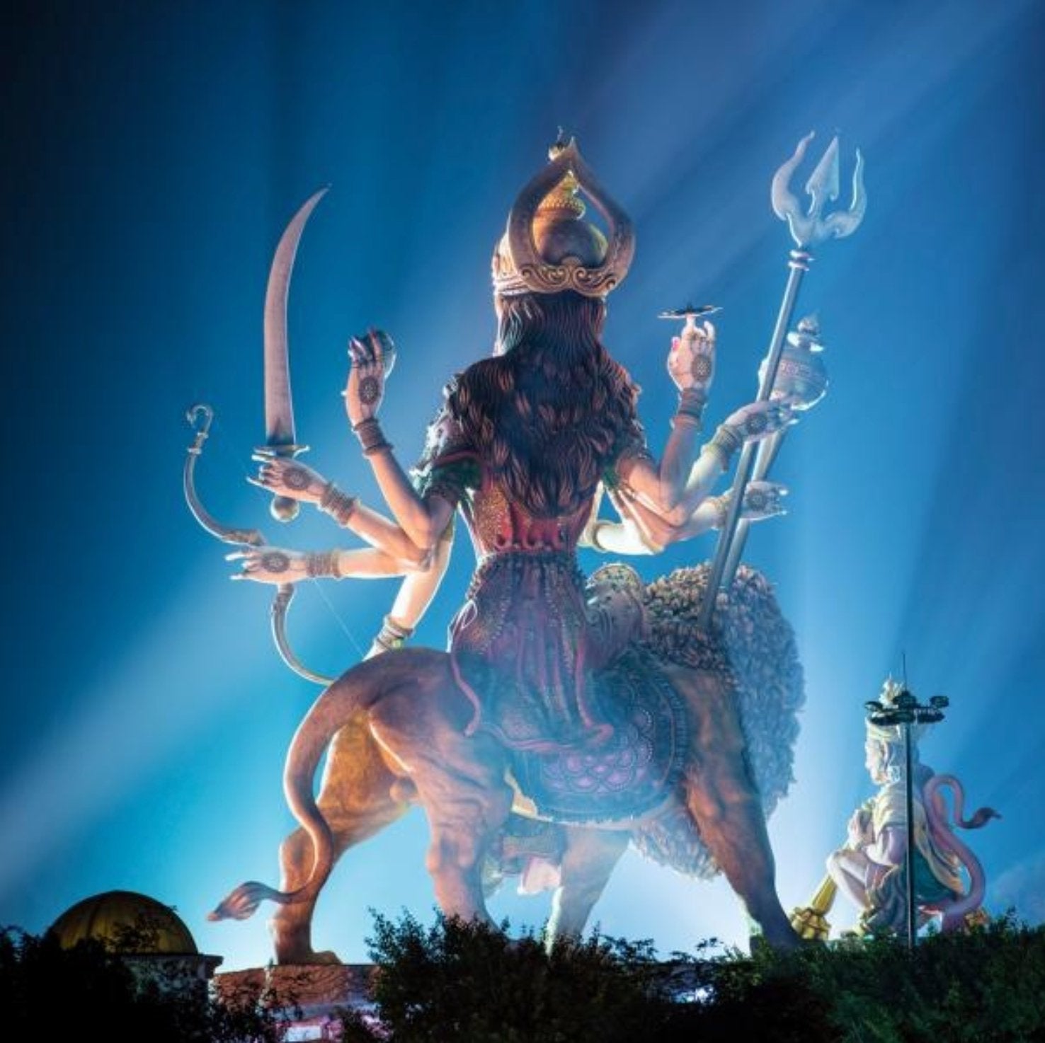 Photographie d’art d’André Wagner: Spiritual architecture durga and hanuman, Indien (2014).