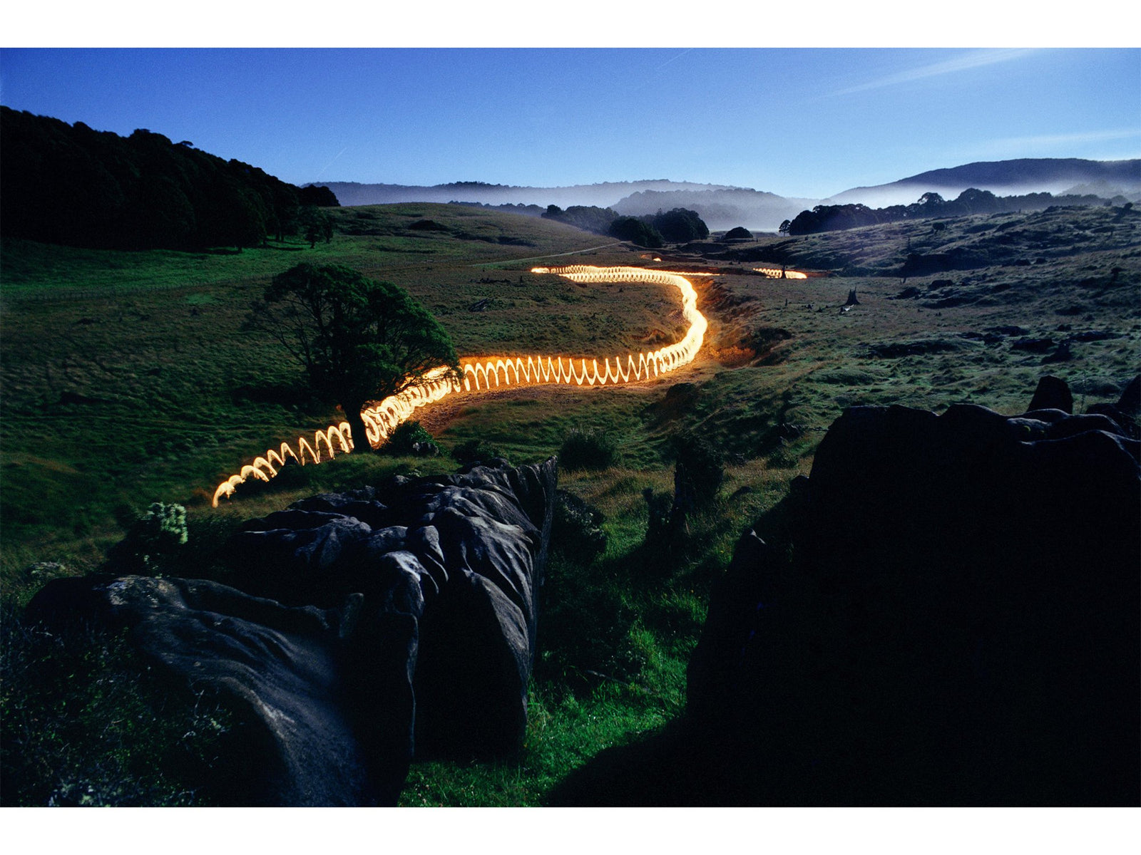 Fine art photography by André Wagner: Torchlight, Neuseeland.