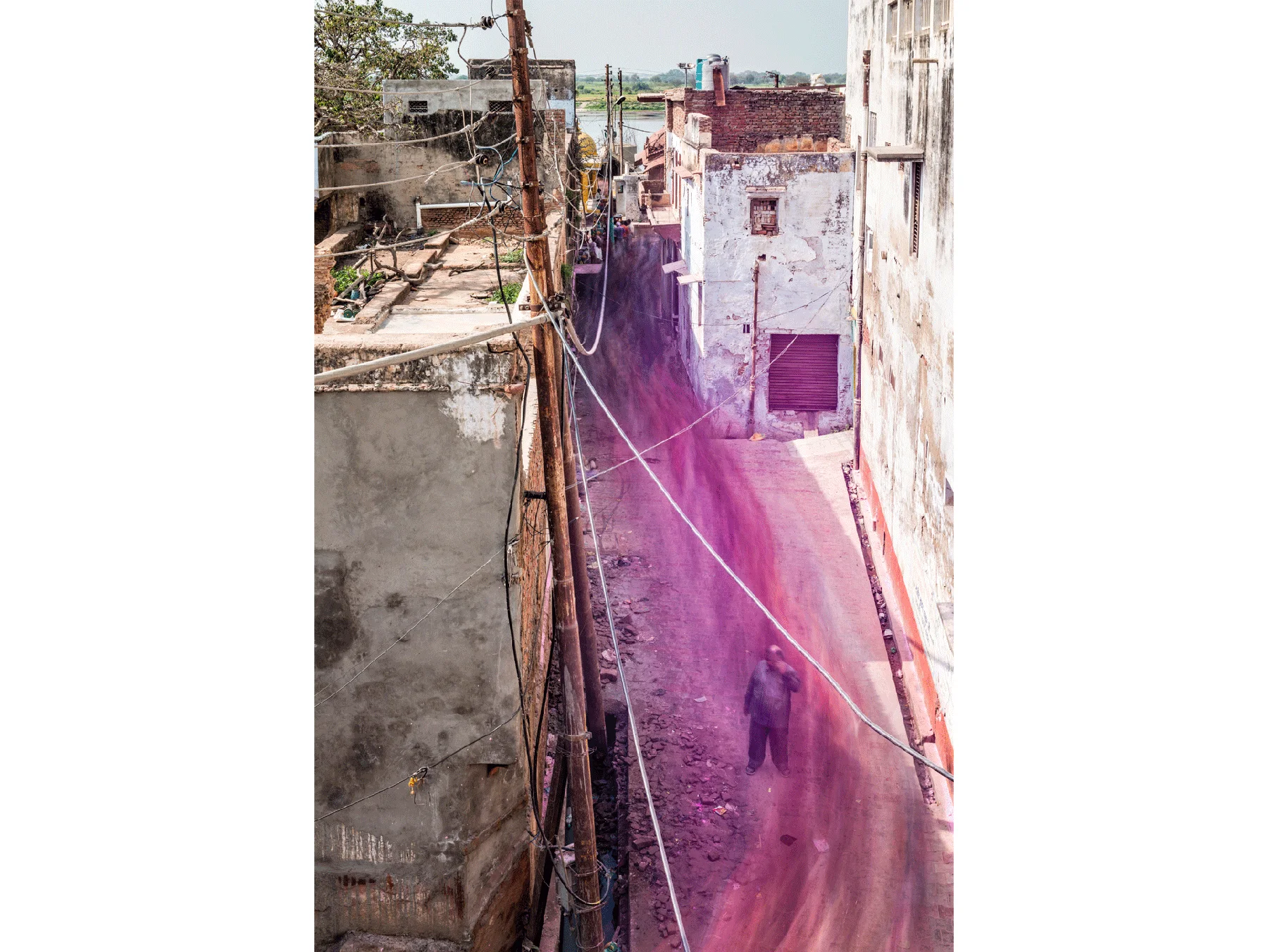 Vue de l&rsquo;&oelig;uvre photographique &laquo; Vrindavan Flow, Indien &raquo; d&rsquo;Andr&eacute; Wagner.