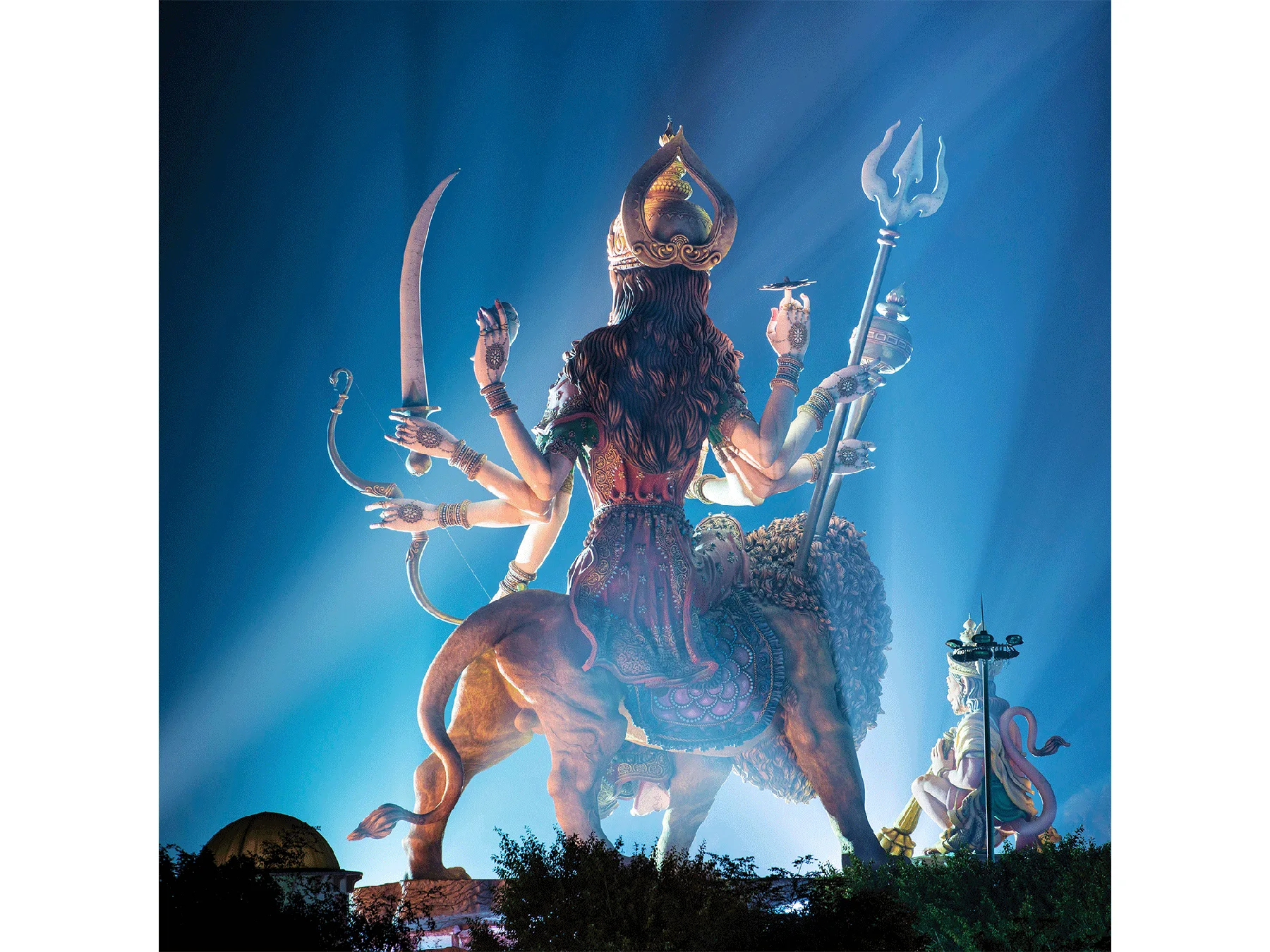 Spiritual Architecture Durga and Hanuman