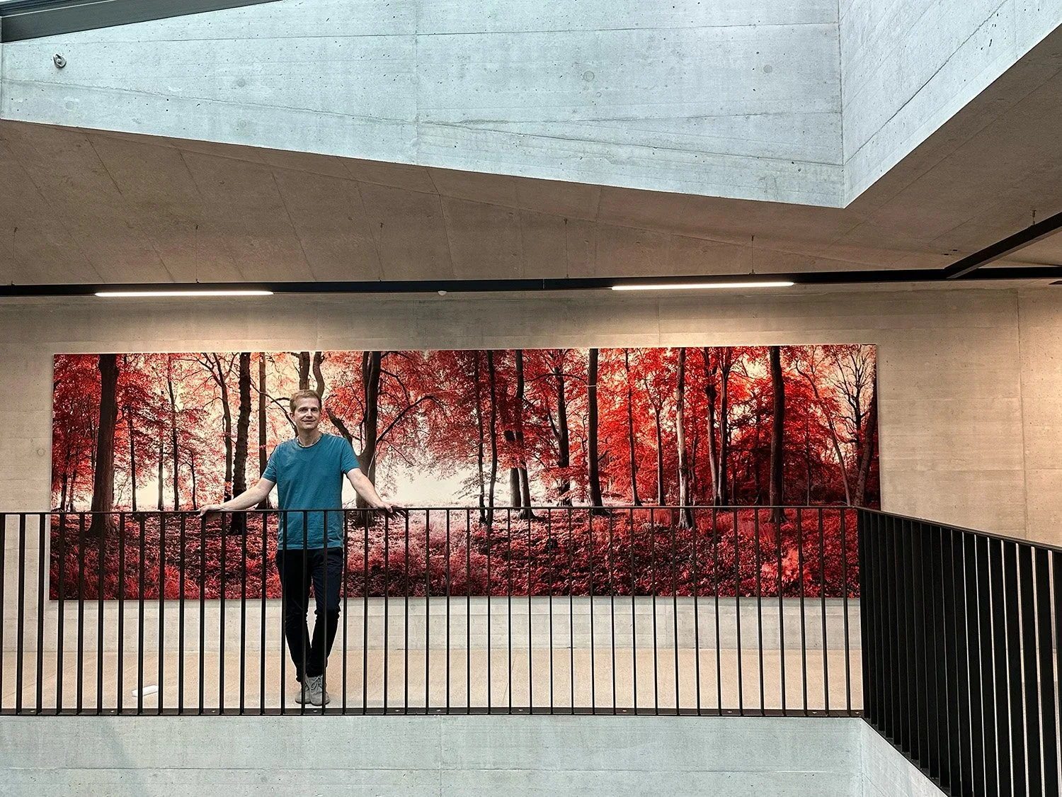 André Wagner in front of his Zauberwald installation in Zurich