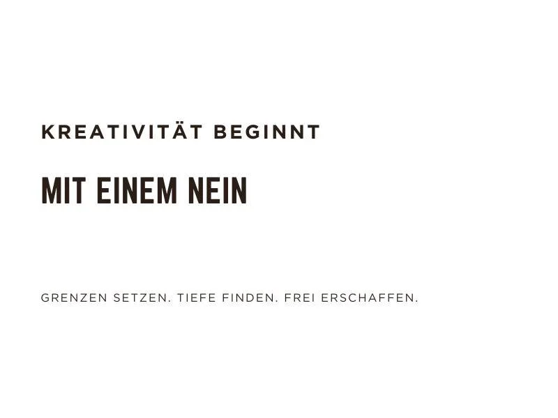 Creativity starts with a no