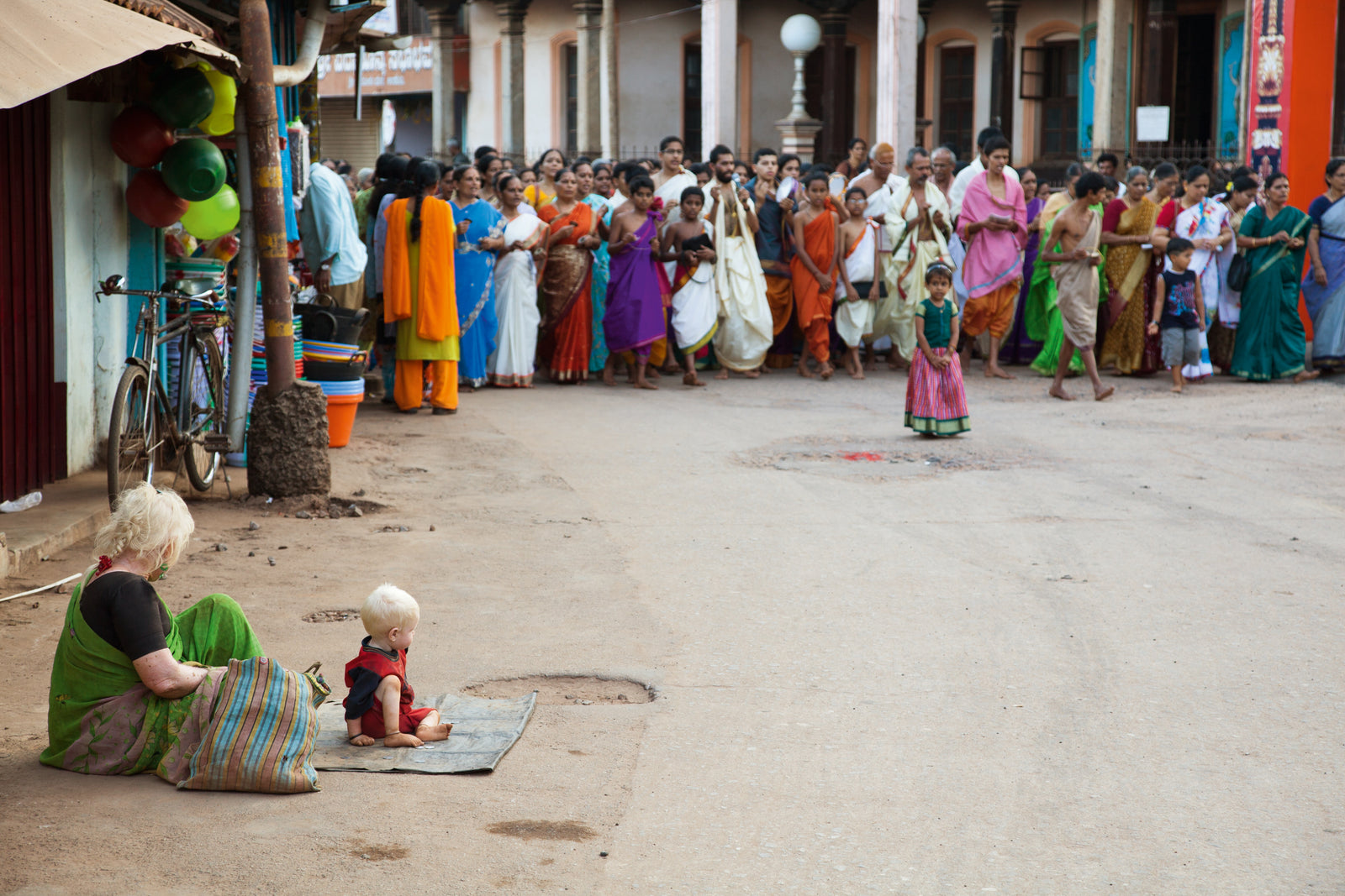 Sankirtana - congregational singing of the holy names of god at Krishna Temple in Udupi, Karnataka