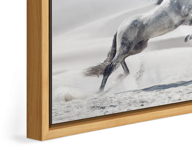 Rahmendetail · Schattenfugenrahmen 15 mm · Eiche natur · Rahmenmuster