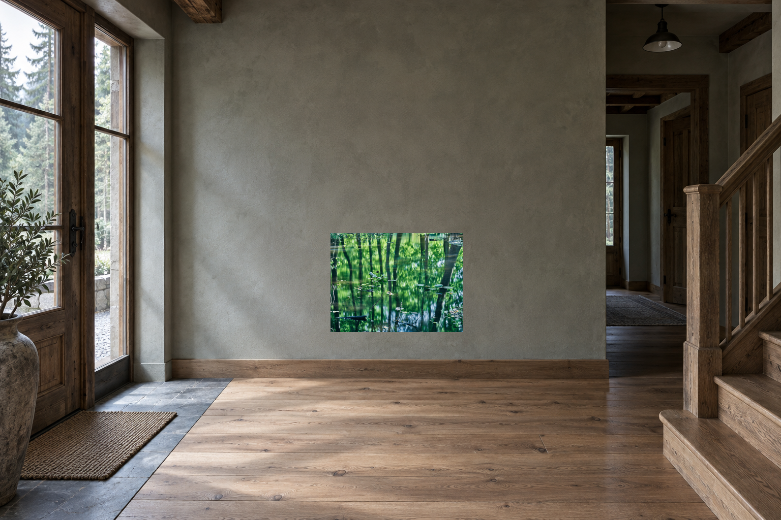 REFLECTIONS IN THE FOREST, DEUTSCHLAND – Raumansicht für 45 × 60 cm
