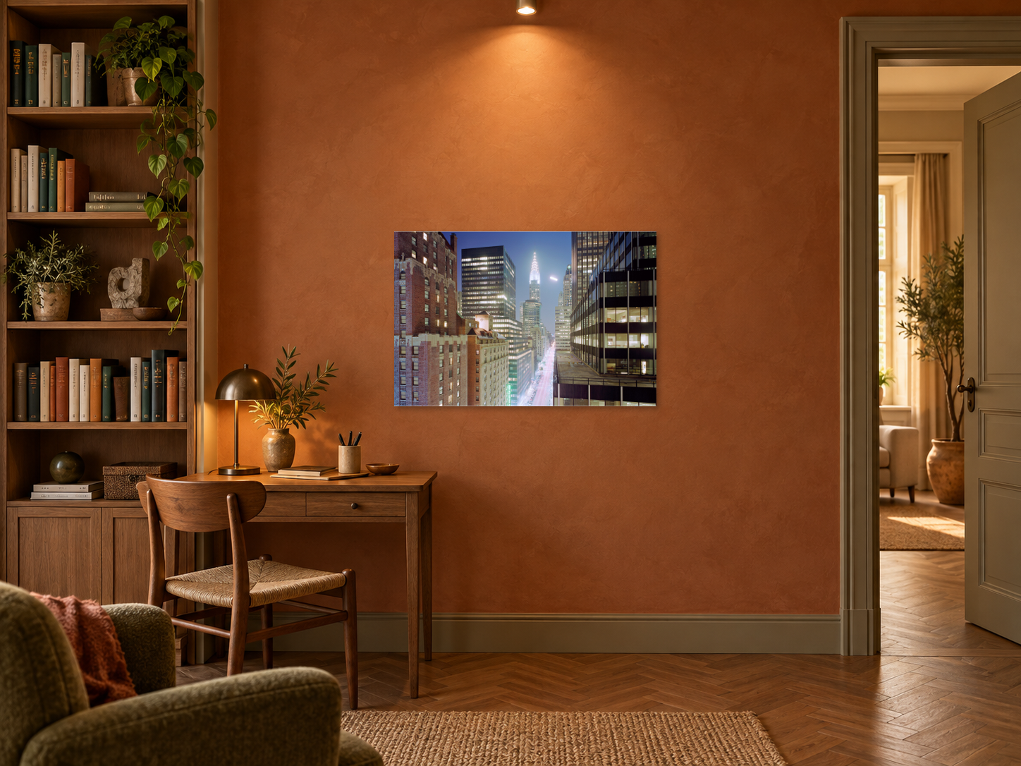 FULLMOON IN MANHATTAN, USA &ndash; vue d&rsquo;int&eacute;rieur 80 &times; 120 cm sans bordure blanche
