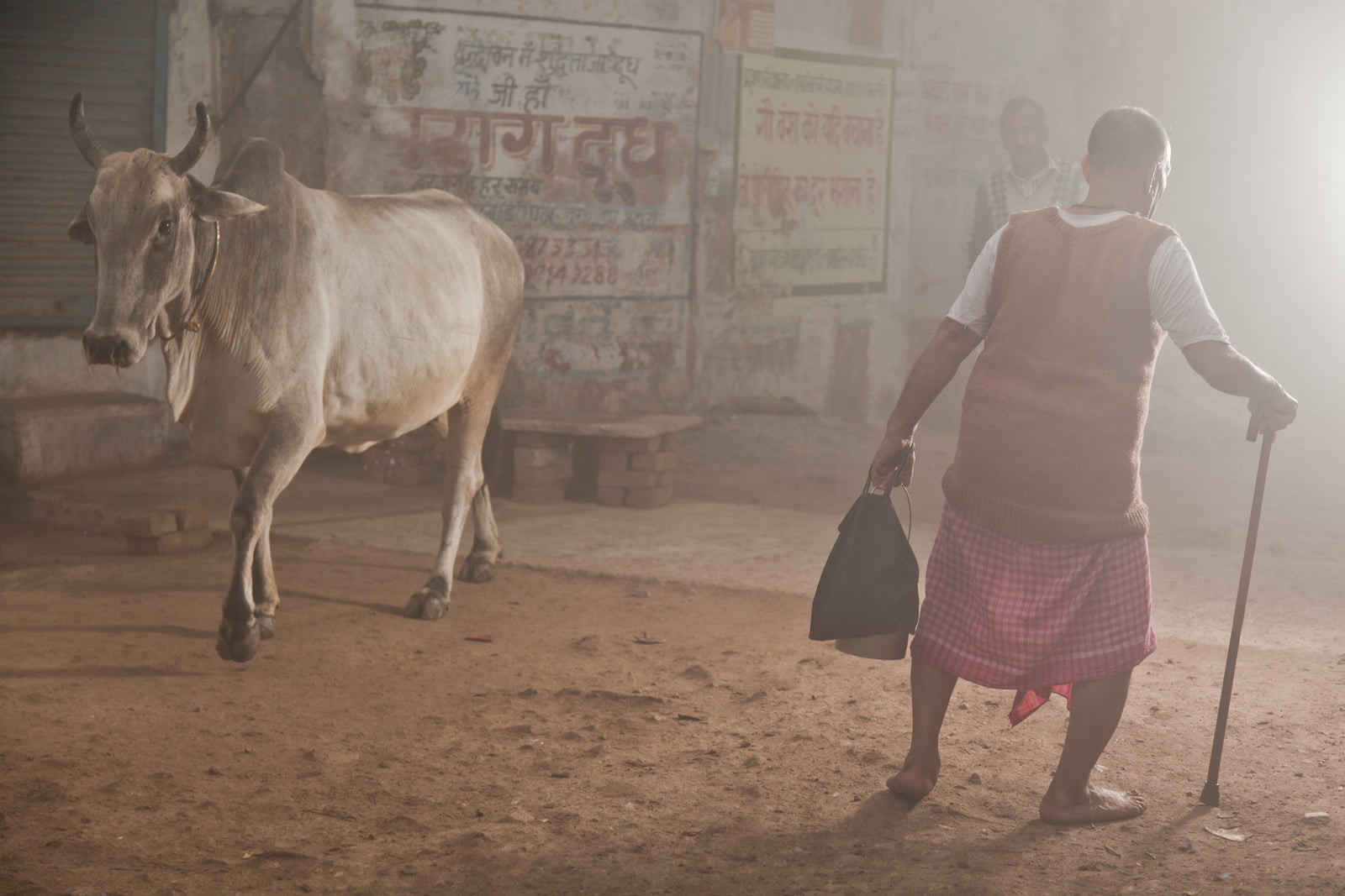In a Village in the early morning, Vrindavana, Uttar Pradesh
