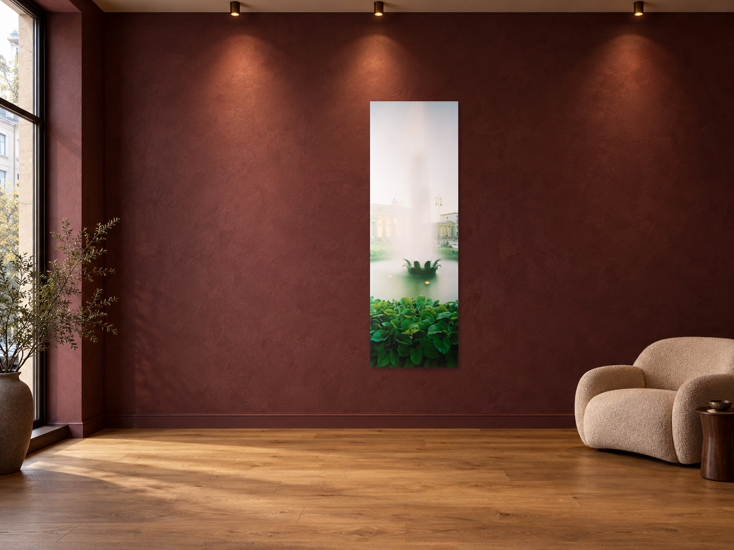 Interior visualization featuring “Brandenburger Tor, Deutschland”. Size, framing and presentation are discussed personally. Not a photographed installation.