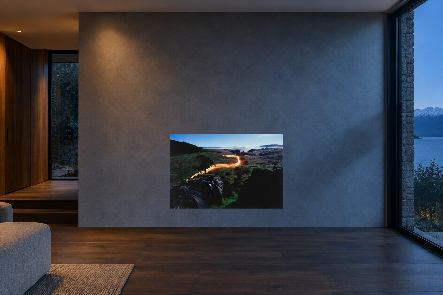 TORCHLIGHT, NEUSEELAND — vue en situation pour le format 60 × 90 cm