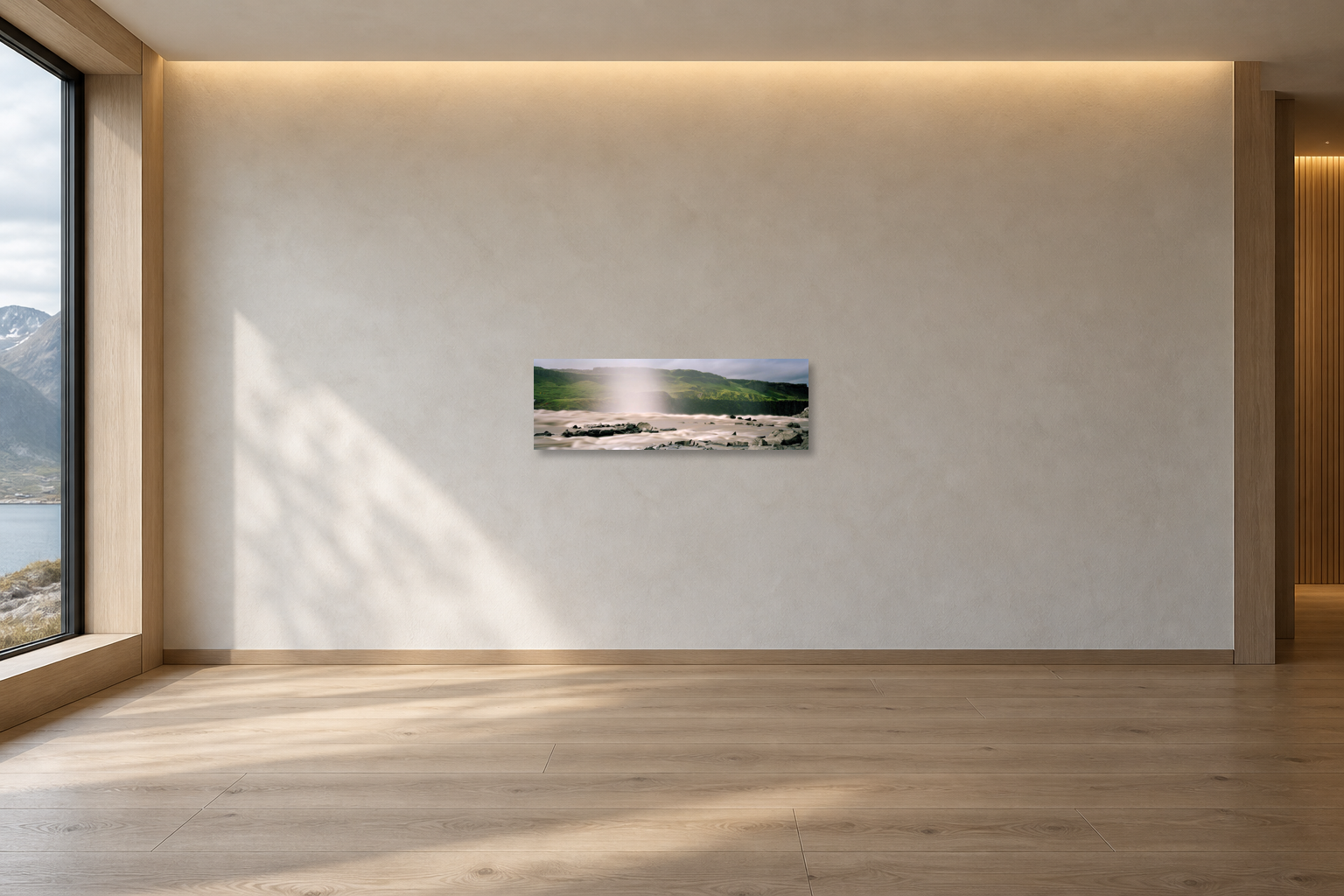 SWIMMING AGAINST THE STREAM, ISLAND — vue d’intérieur, Édition 47 × 128 cm