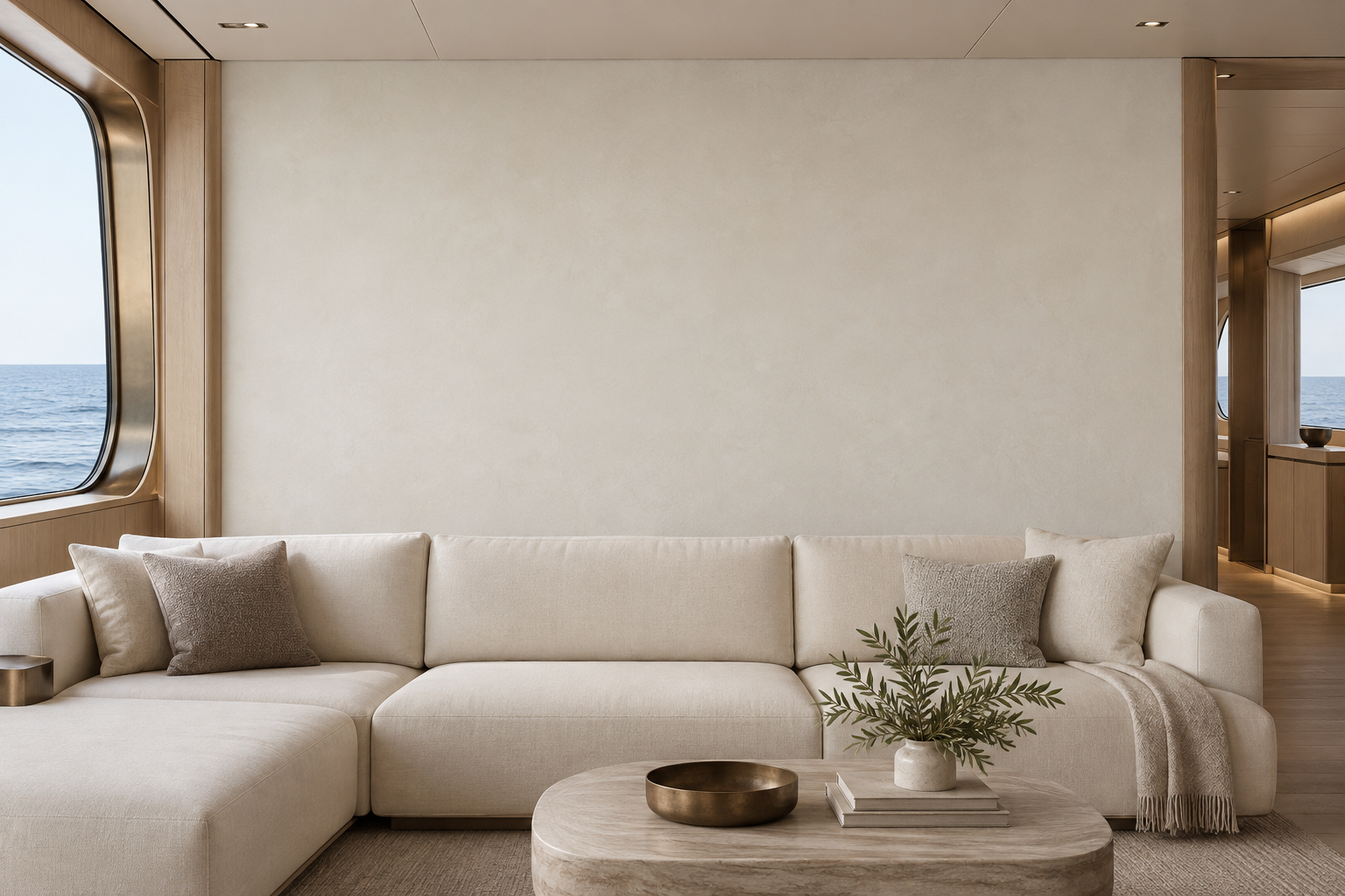 Yacht salon — AI-generated interior